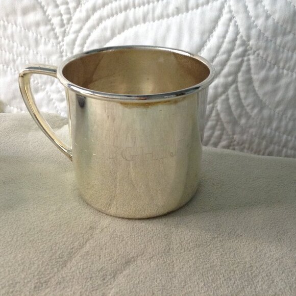 VTG Plated Childs Alphabet cut and Christening Cup. 1930-1950's Traditional Gift - Picture 2 of 3